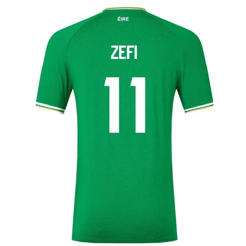 Danxen Criança Camisola Irlanda Kevin Zefi #11 Verde Principal 24-26 Camisa
