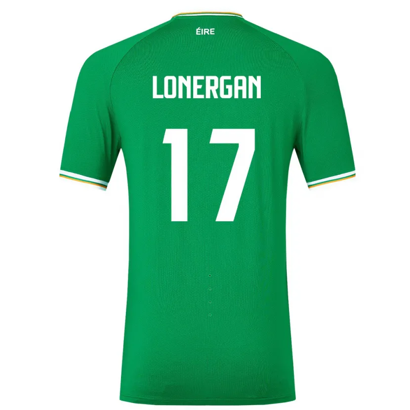 Danxen Criança Camisola Irlanda Tom Lonergan #17 Verde Principal 24-26 Camisa