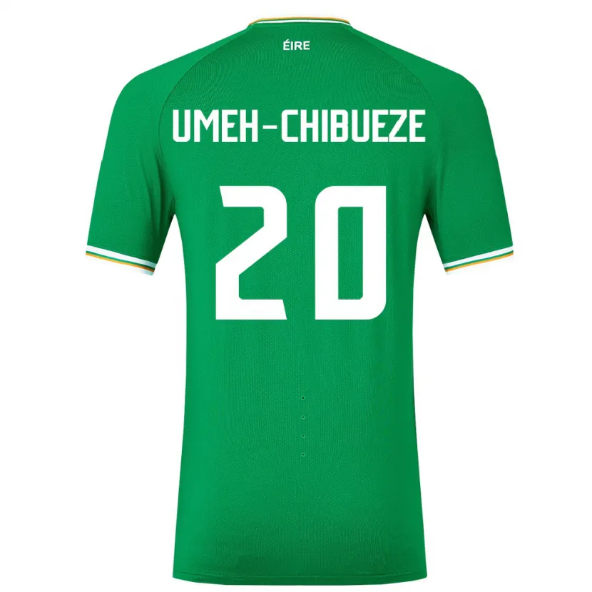 Danxen Criança Camisola Irlanda Franco Umeh-Chibueze #20 Verde Principal 24-26 Camisa