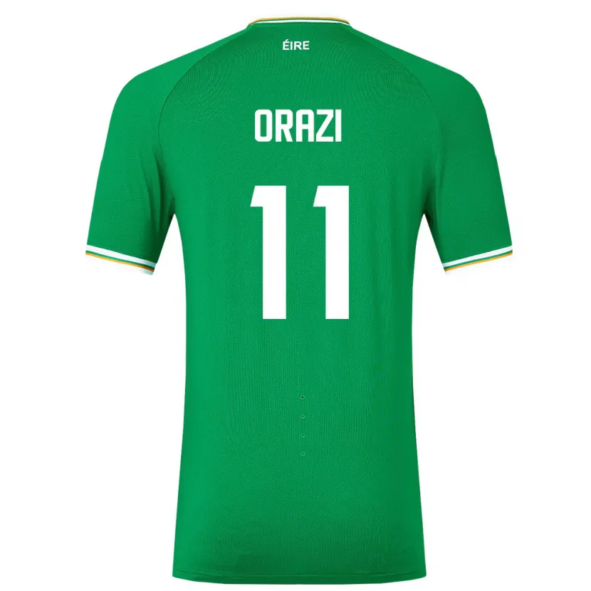 Danxen Criança Camisola Irlanda Ike Orazi #11 Verde Principal 24-26 Camisa