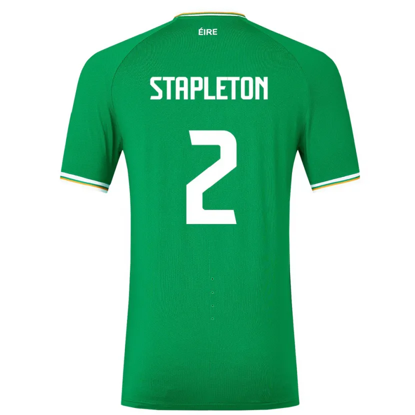 Danxen Criança Camisola Irlanda Jessie Stapleton #2 Verde Principal 24-26 Camisa