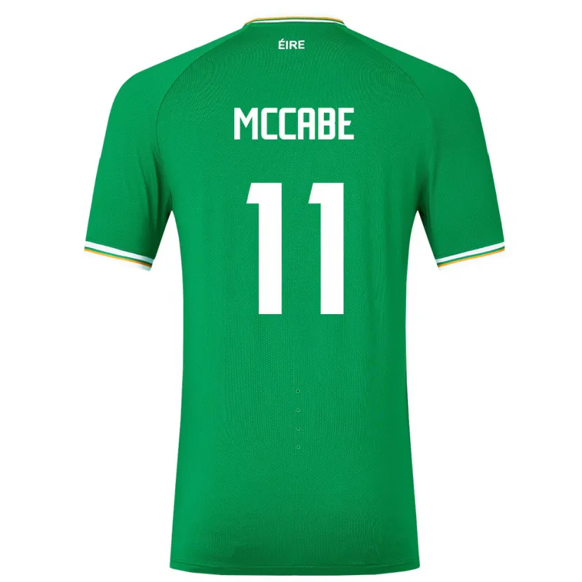 Danxen Criança Camisola Irlanda Katie Mccabe #11 Verde Principal 24-26 Camisa
