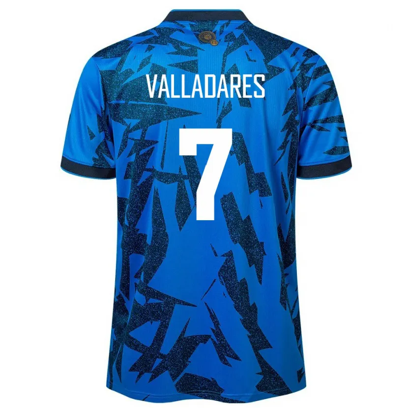 Danxen Criança Camisola El Salvador Jefferson Valladares #7 Azul Principal 24-26 Camisa