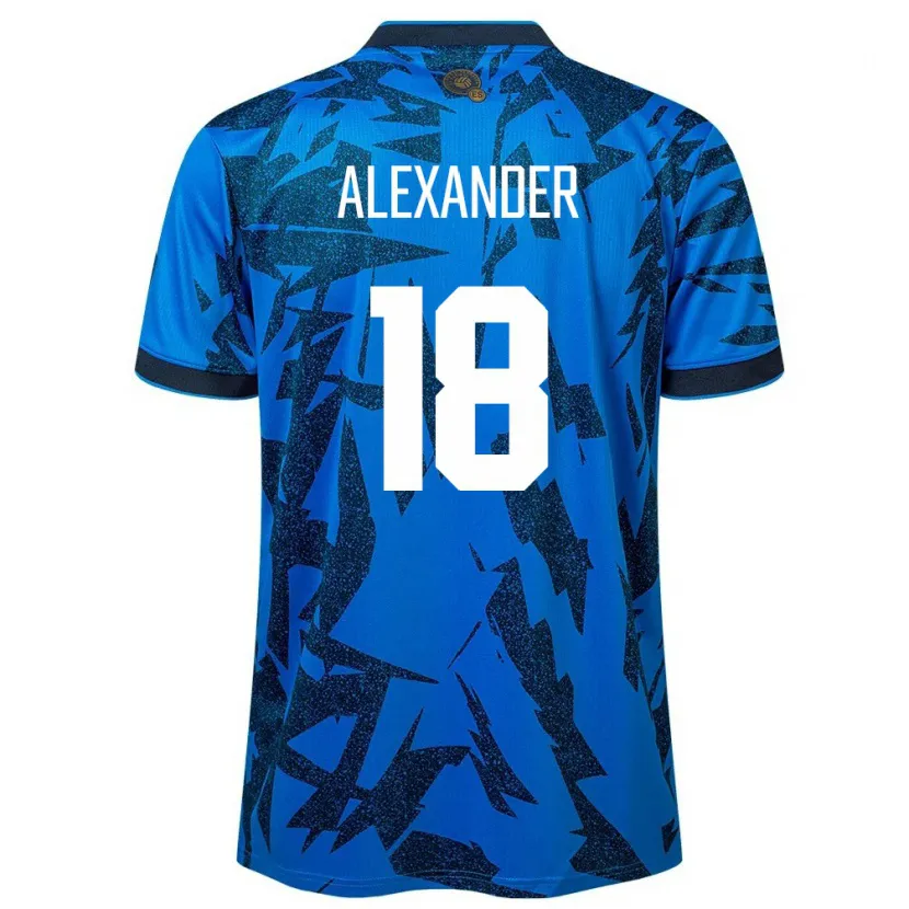 Danxen Criança Camisola El Salvador Alexander Aguilar #18 Azul Principal 24-26 Camisa