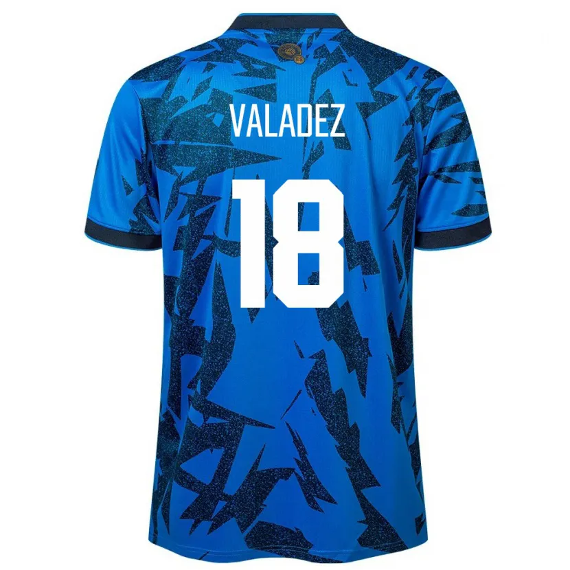 Danxen Criança Camisola El Salvador Samantha Valadez #18 Azul Principal 24-26 Camisa