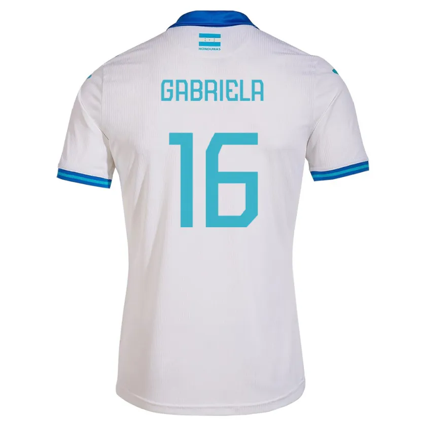 Danxen Criança Camisola Honduras Gabriela García #16 Branco Principal 24-26 Camisa