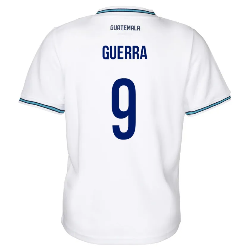 Danxen Criança Camisola Guatemala Oseas Guerra #9 Branco Principal 24-26 Camisa