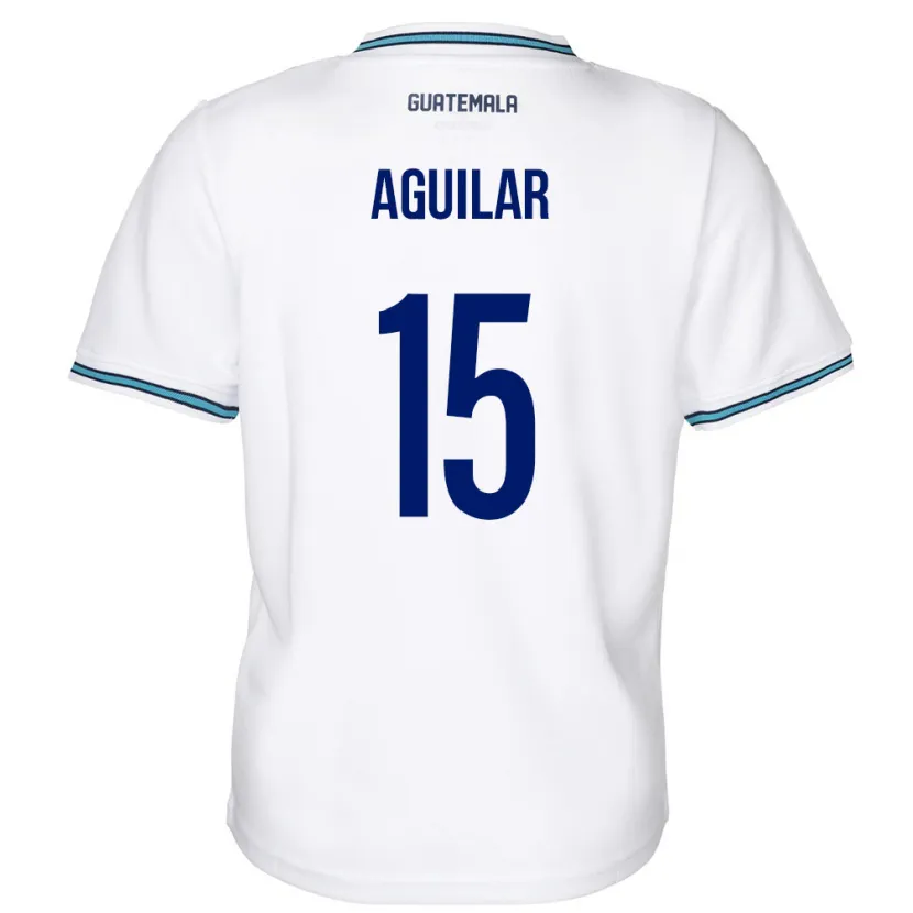 Danxen Criança Camisola Guatemala Carlos Aguilar #15 Branco Principal 24-26 Camisa