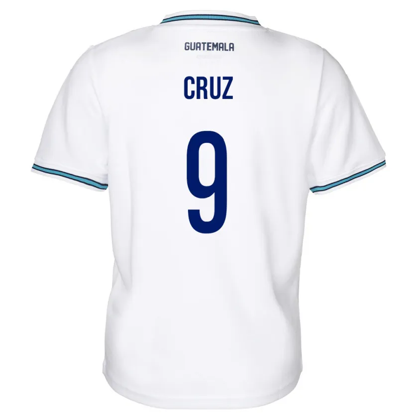 Danxen Criança Camisola Guatemala Celsa Cruz #9 Branco Principal 24-26 Camisa