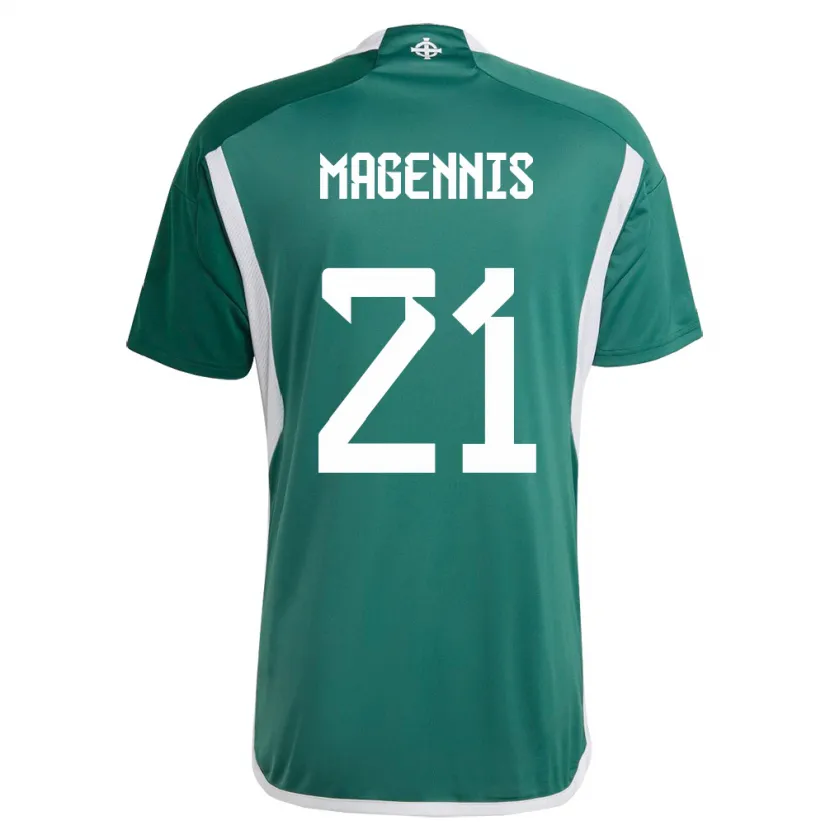 Danxen Criança Camisola Irlanda Do Norte Josh Magennis #21 Verde Principal 24-26 Camisa