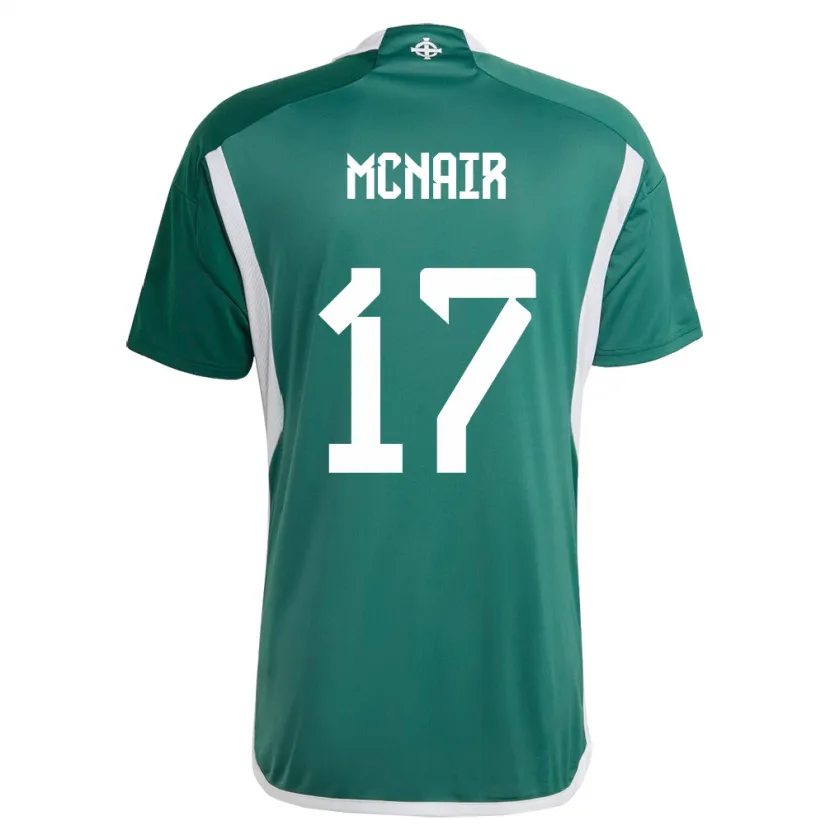 Danxen Criança Camisola Irlanda Do Norte Paddy Mcnair #17 Verde Principal 24-26 Camisa