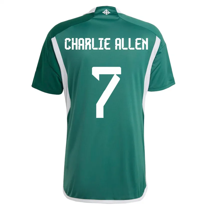 Danxen Criança Camisola Irlanda Do Norte Charlie Allen #7 Verde Principal 24-26 Camisa