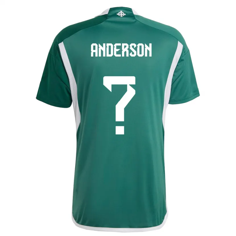 Danxen Criança Camisola Irlanda Do Norte Callum Anderson #0 Verde Principal 24-26 Camisa