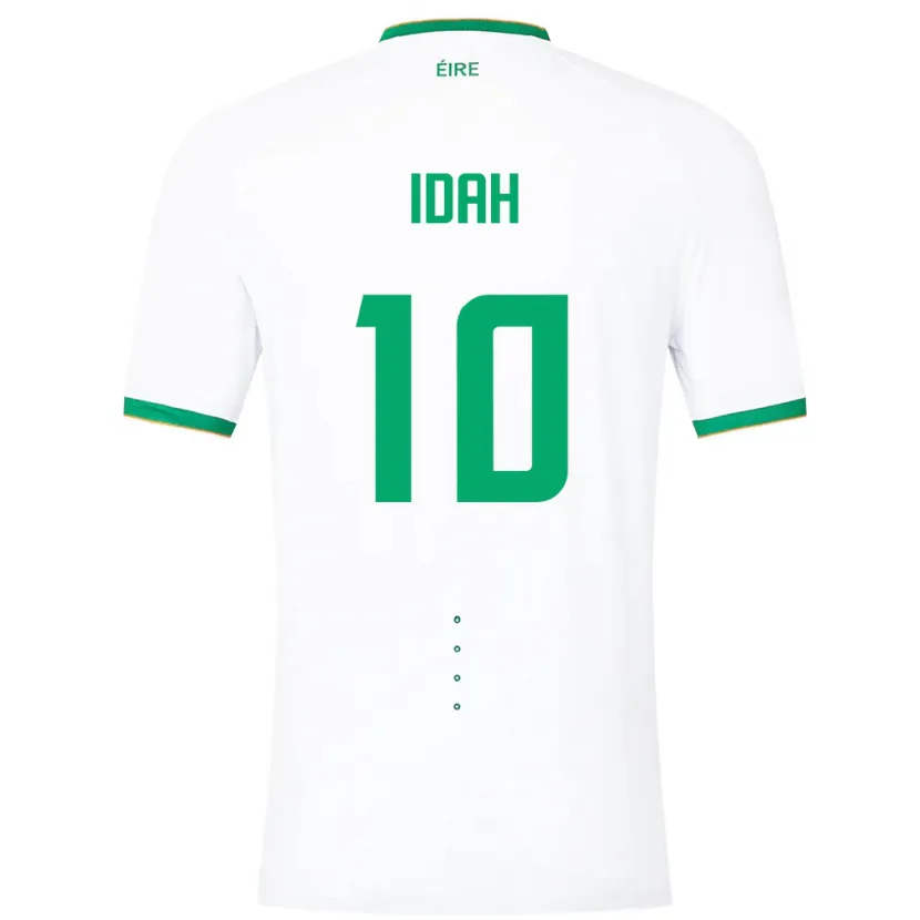 Danxen Criança Camisola Irlanda Adam Idah #10 Branco Alternativa 24-26 Camisa