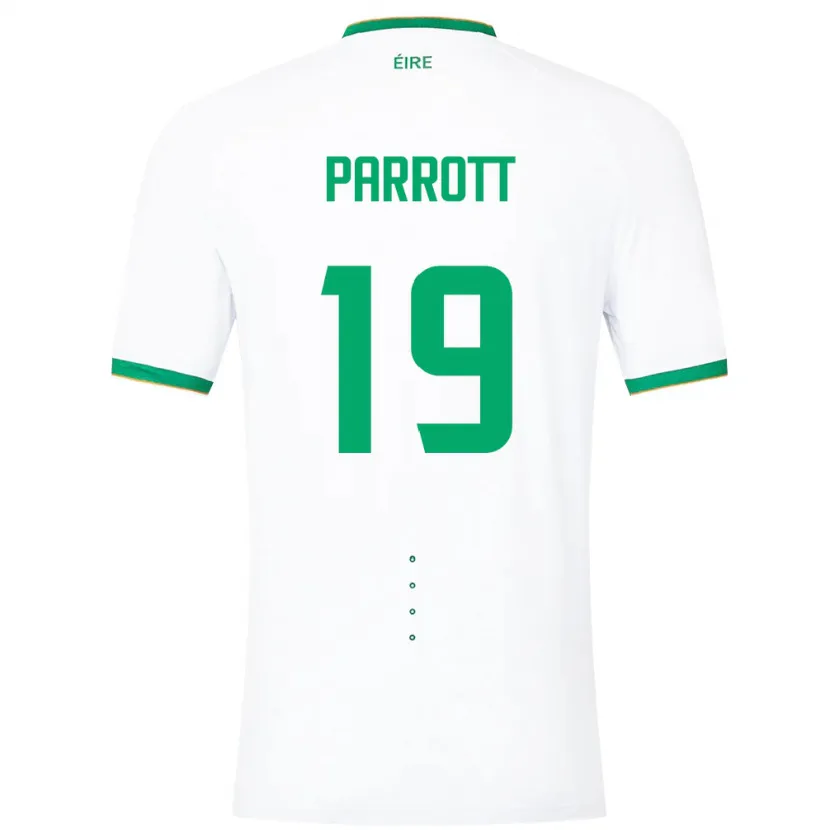 Danxen Criança Camisola Irlanda Troy Parrott #19 Branco Alternativa 24-26 Camisa
