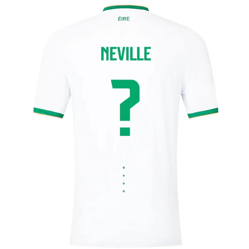 Danxen Criança Camisola Irlanda Harvey Neville #0 Branco Alternativa 24-26 Camisa
