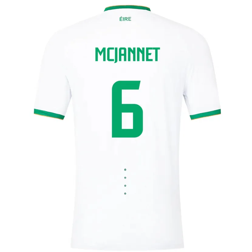 Danxen Criança Camisola Irlanda Ed Mcjannet #6 Branco Alternativa 24-26 Camisa