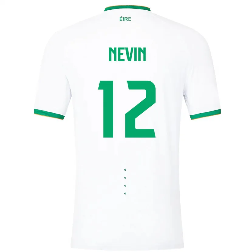 Danxen Criança Camisola Irlanda Harry Nevin #12 Branco Alternativa 24-26 Camisa