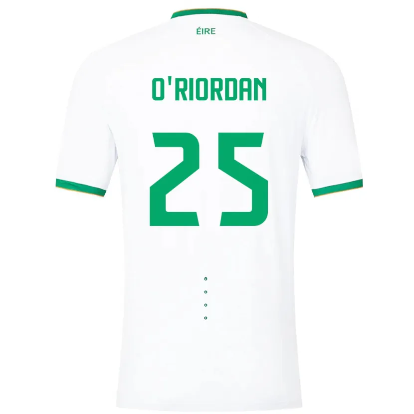 Danxen Criança Camisola Irlanda Claire O'riordan #25 Branco Alternativa 24-26 Camisa