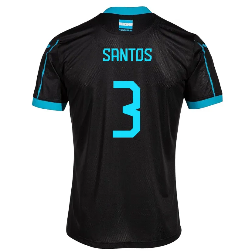 Danxen Criança Camisola Honduras Marcelo Santos #3 Preto Alternativa 24-26 Camisa