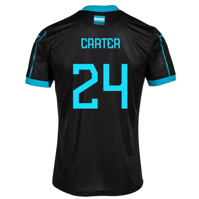 Danxen Criança Camisola Honduras Daniel Carter #24 Preto Alternativa 24-26 Camisa