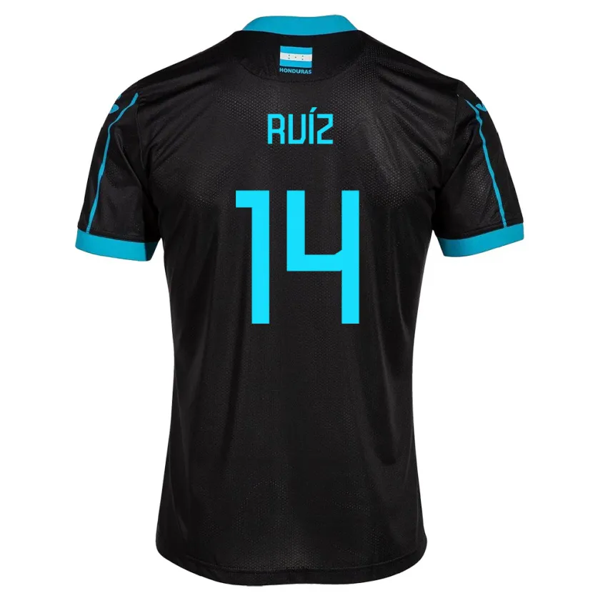 Danxen Criança Camisola Honduras David Ruíz #14 Preto Alternativa 24-26 Camisa