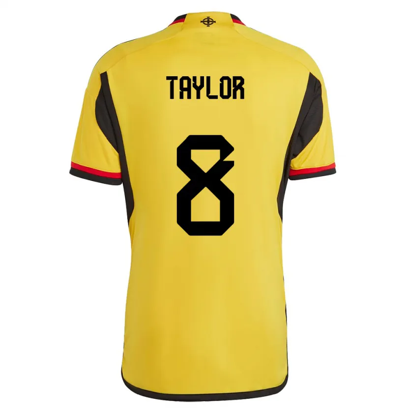 Danxen Criança Camisola Irlanda Do Norte Dale Taylor #8 Branco Alternativa 24-26 Camisa