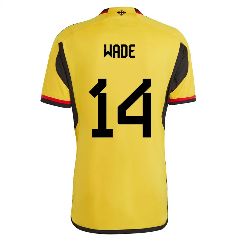 Danxen Criança Camisola Irlanda Do Norte Lauren Wade #14 Branco Alternativa 24-26 Camisa