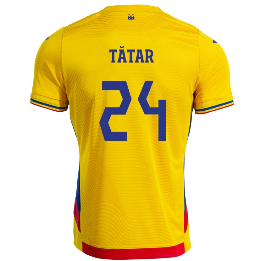 Danxen Homem Camisola Romênia Mădălina Tătar #24 Amarelo Principal 24-26 Camisa