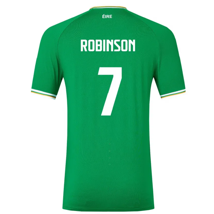 Danxen Homem Camisola Irlanda Callum Robinson #7 Verde Principal 24-26 Camisa