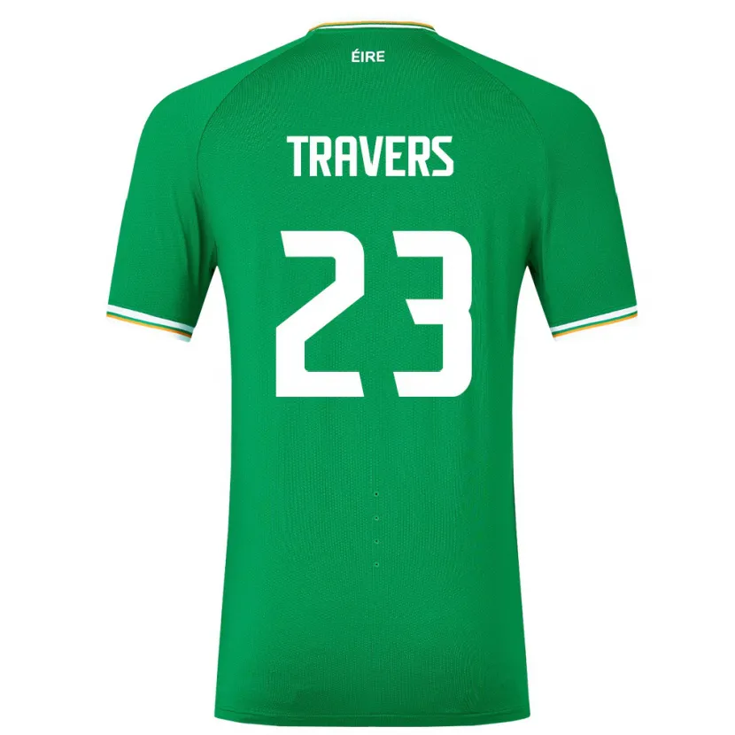 Danxen Homem Camisola Irlanda Mark Travers #23 Verde Principal 24-26 Camisa