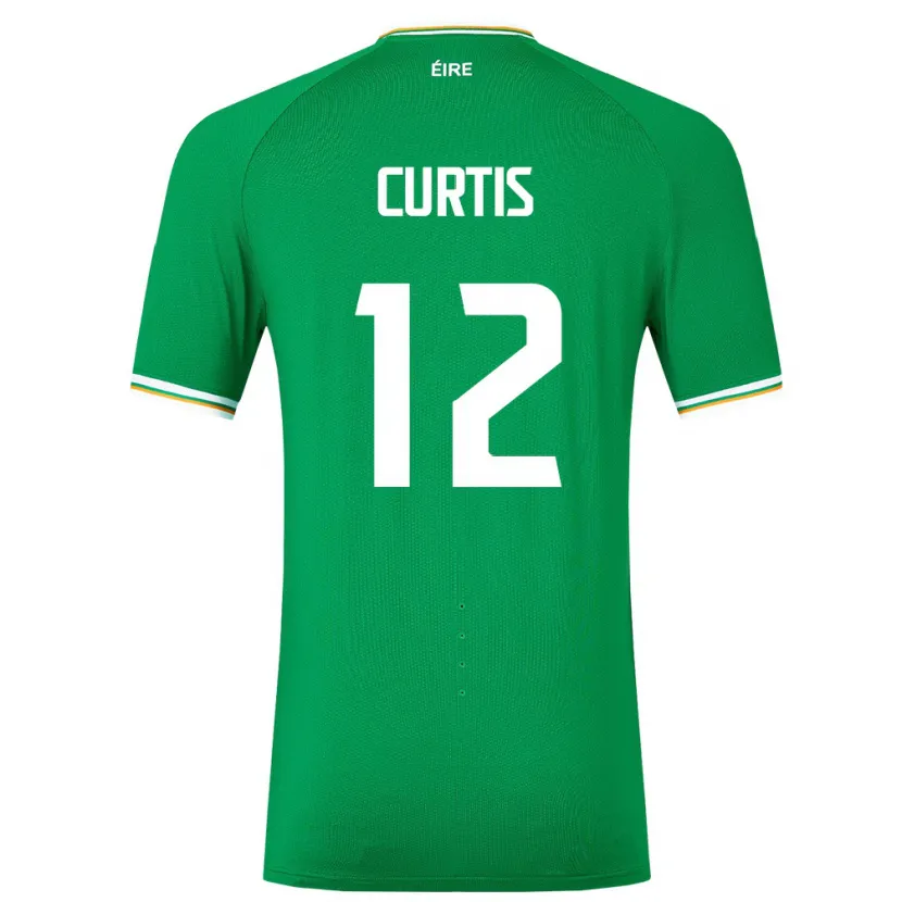 Danxen Homem Camisola Irlanda Sam Curtis #12 Verde Principal 24-26 Camisa