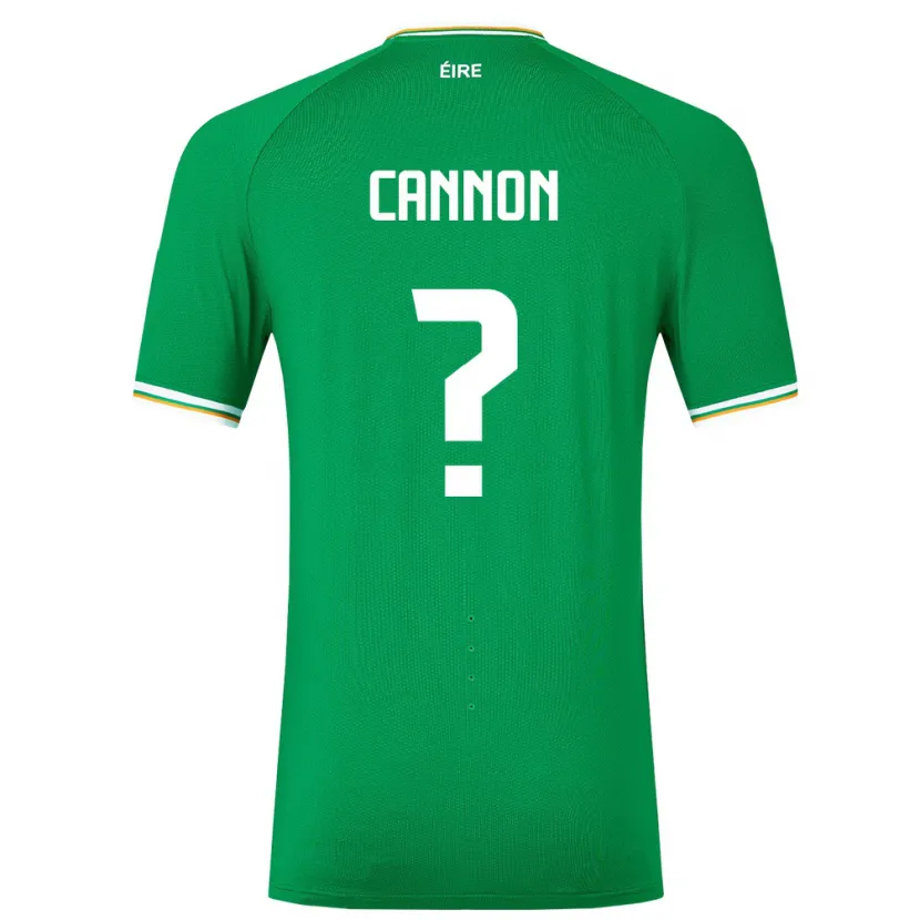 Danxen Homem Camisola Irlanda Thomas Cannon #0 Verde Principal 24-26 Camisa