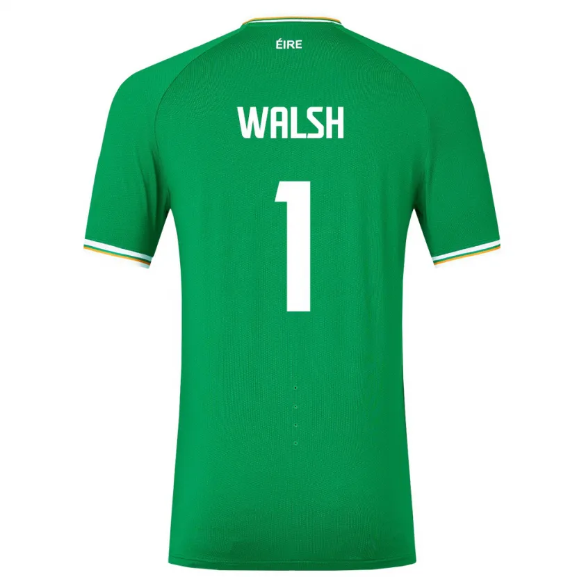 Danxen Homem Camisola Irlanda Conor Walsh #1 Verde Principal 24-26 Camisa