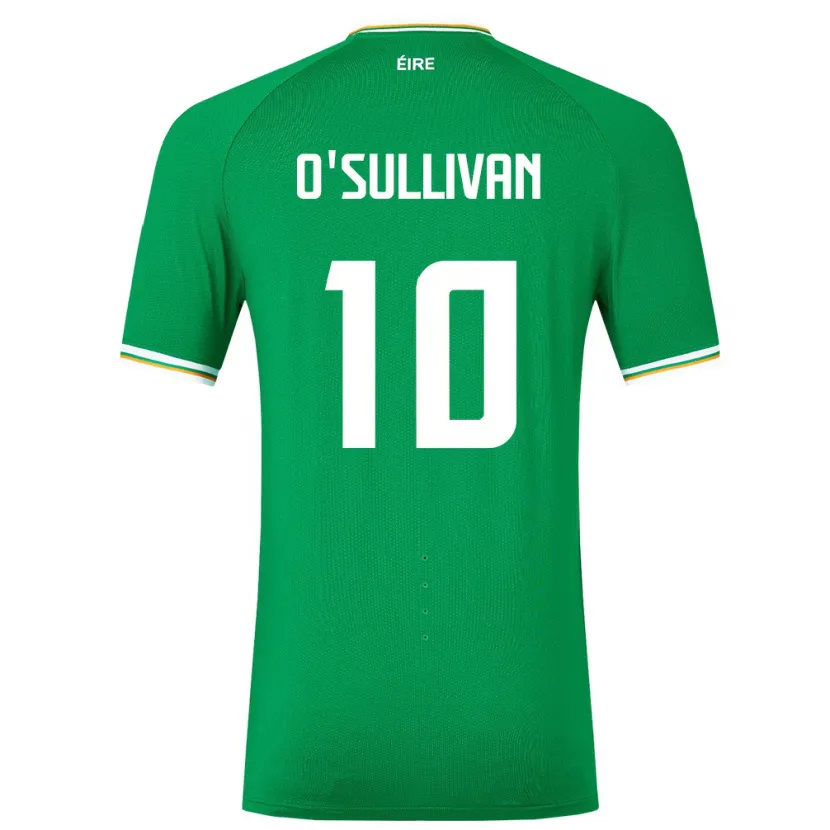 Danxen Homem Camisola Irlanda Denise O'sullivan #10 Verde Principal 24-26 Camisa