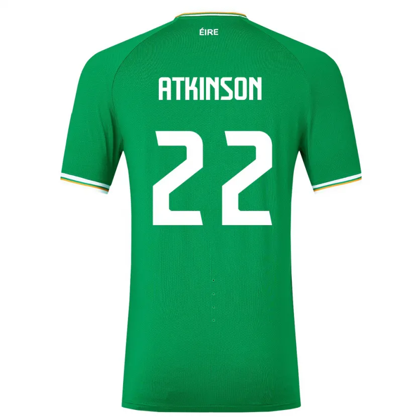 Danxen Homem Camisola Irlanda Isibeal Atkinson #22 Verde Principal 24-26 Camisa