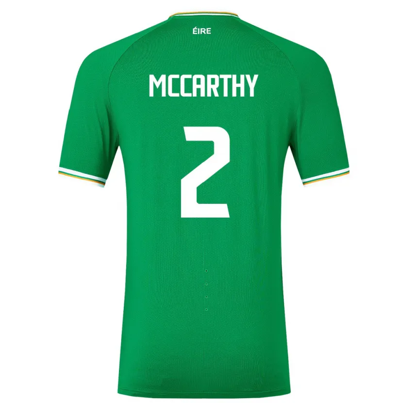 Danxen Homem Camisola Irlanda Savannah Mccarthy #2 Verde Principal 24-26 Camisa