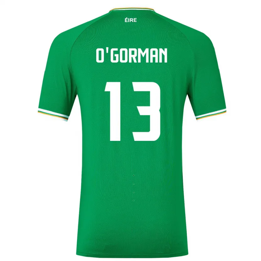 Danxen Homem Camisola Irlanda Áine O'gorman #13 Verde Principal 24-26 Camisa