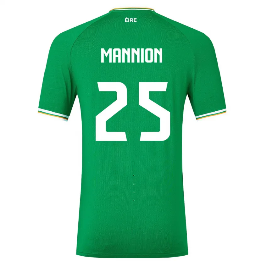 Danxen Homem Camisola Irlanda Aoife Mannion #25 Verde Principal 24-26 Camisa