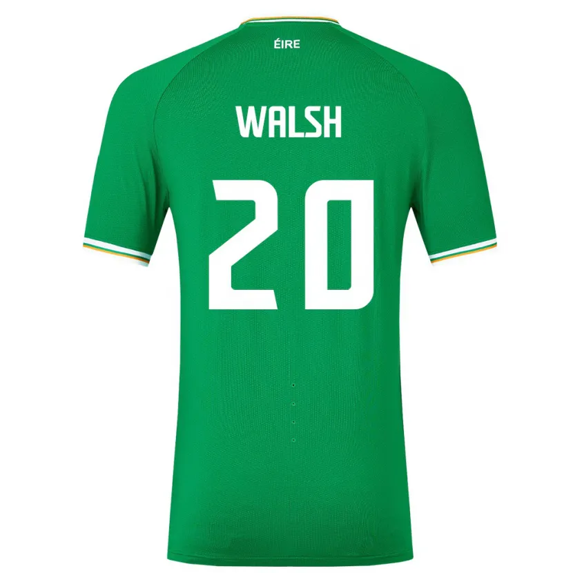 Danxen Homem Camisola Irlanda Claire Walsh #20 Verde Principal 24-26 Camisa
