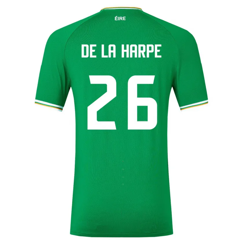 Danxen Homem Camisola Irlanda Deborah-Anne De La Harpe #26 Verde Principal 24-26 Camisa