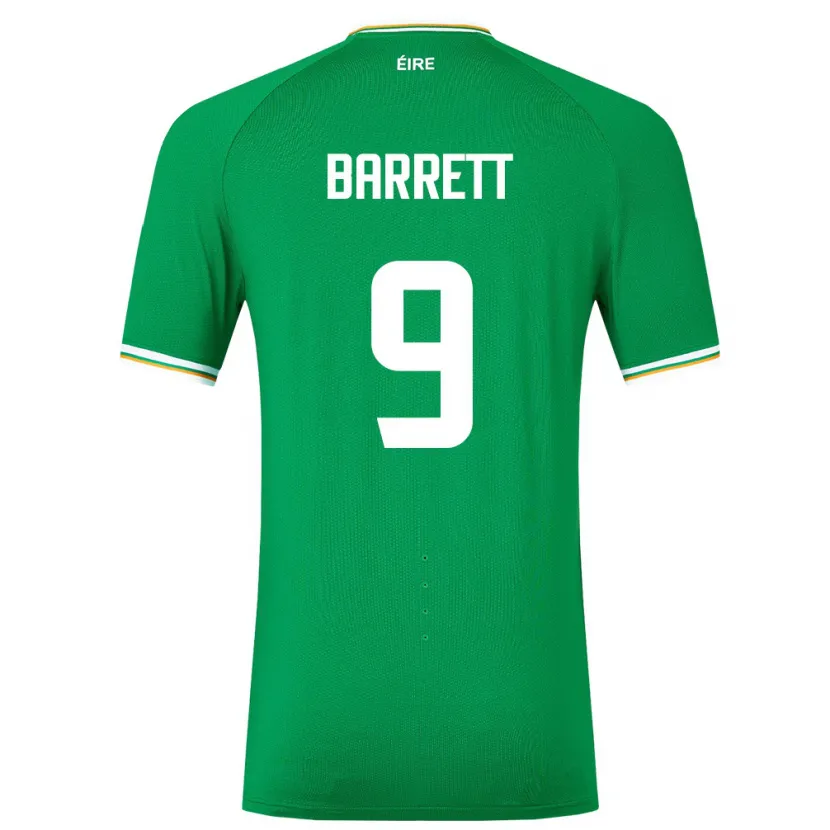 Danxen Homem Camisola Irlanda Amber Barrett #9 Verde Principal 24-26 Camisa