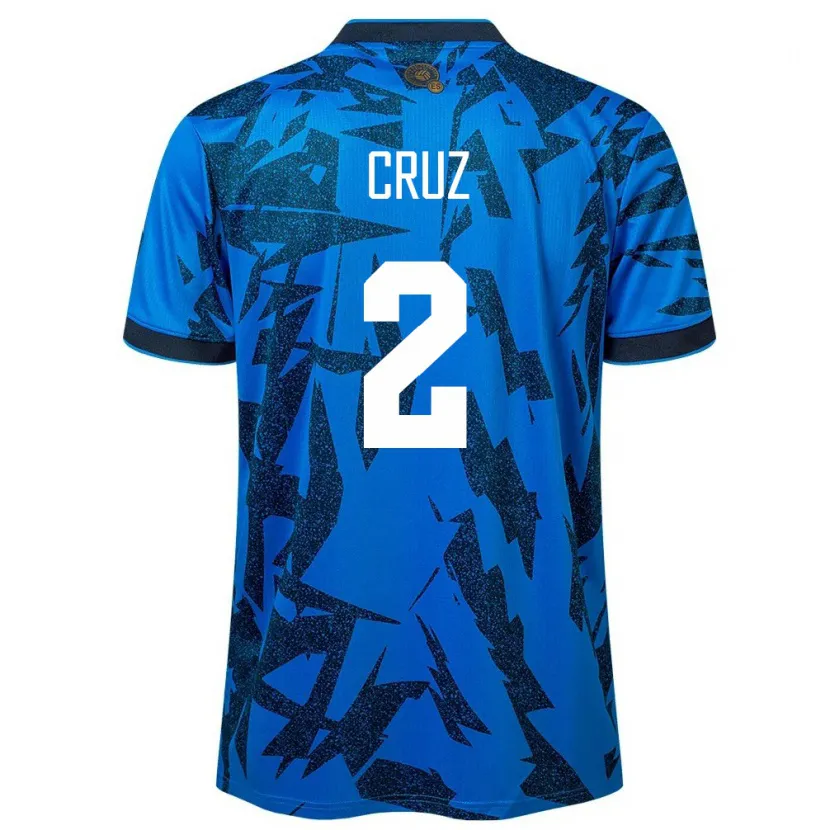 Danxen Homem Camisola El Salvador Melvin Cruz #2 Azul Principal 24-26 Camisa