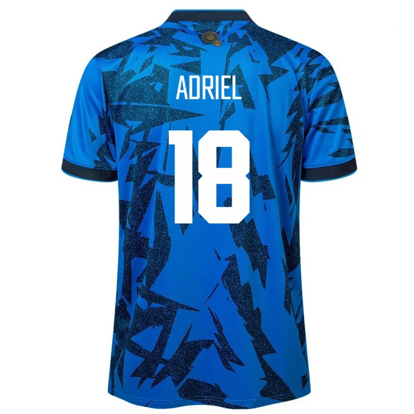 Danxen Homem Camisola El Salvador Adriel Martínez #18 Azul Principal 24-26 Camisa