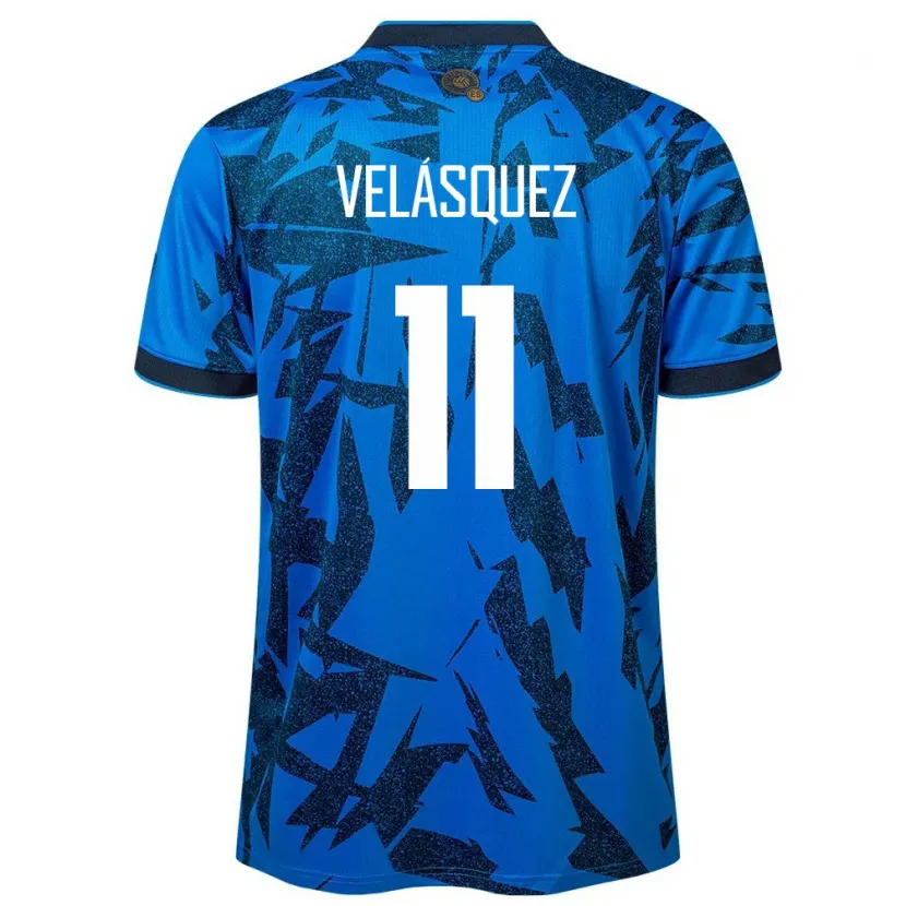 Danxen Homem Camisola El Salvador Jackeline Velásquez #11 Azul Principal 24-26 Camisa