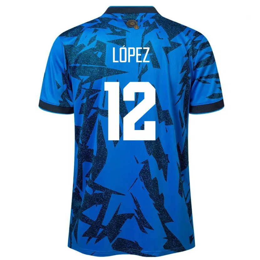 Danxen Homem Camisola El Salvador Abigaíl López #12 Azul Principal 24-26 Camisa