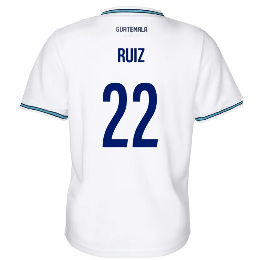Danxen Homem Camisola Guatemala Kevin Ruiz #22 Branco Principal 24-26 Camisa