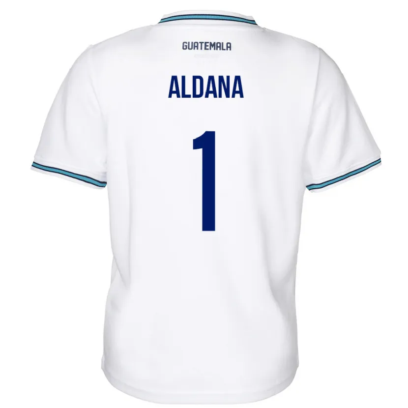 Danxen Homem Camisola Guatemala David Aldana #1 Branco Principal 24-26 Camisa