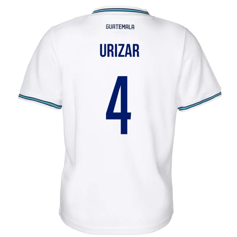 Danxen Homem Camisola Guatemala Jeshua Urizar #4 Branco Principal 24-26 Camisa