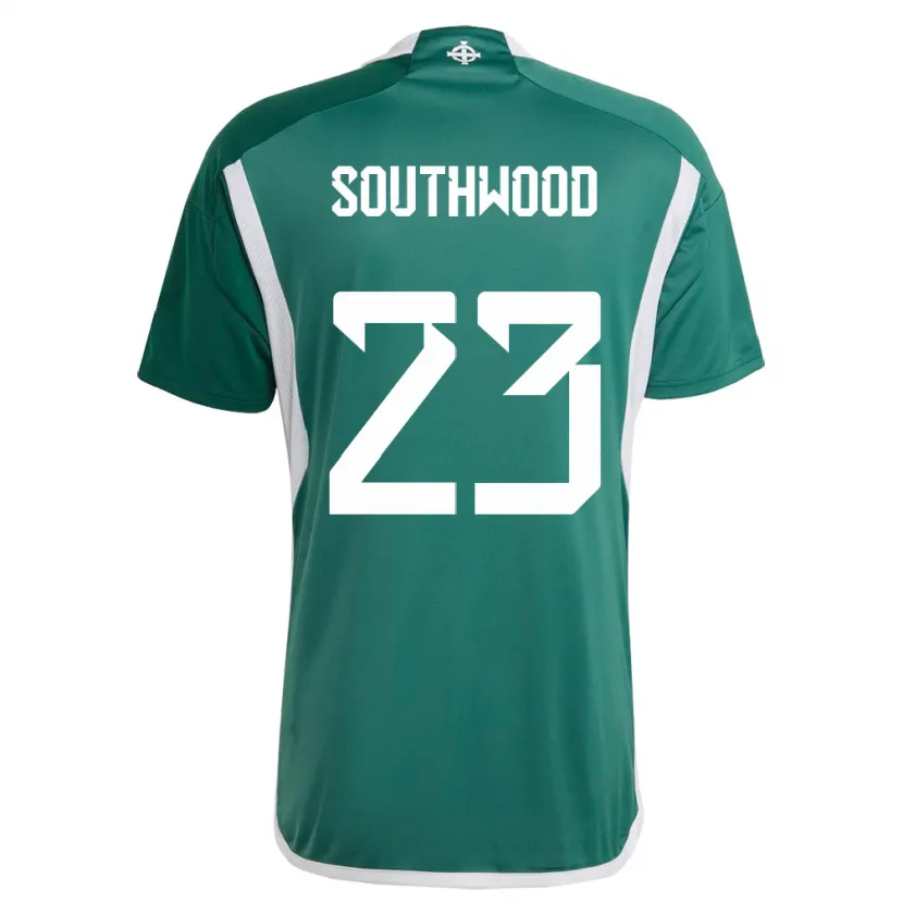 Danxen Homem Camisola Irlanda Do Norte Luke Southwood #23 Verde Principal 24-26 Camisa